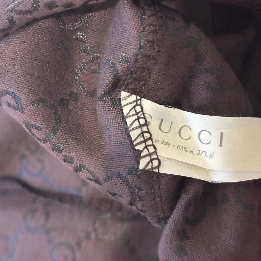GUCCI Large Brown GG Monogram Draw String Dust Bag